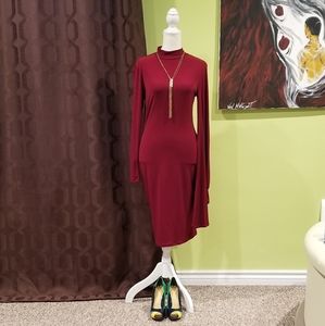 Unique Lantern Sleeve Dress With Low Back